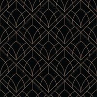 zwart en goud art deco geometrisch patroon vector
