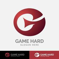 letter g abstract ellips vector logo-ontwerp voor een online gamebedrijf en een sterke merkontwikkelaar
