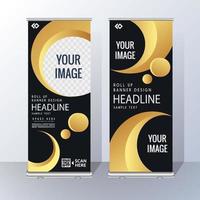 Elegant Modern Geel Zwart Verticale Roll Up Banner vector