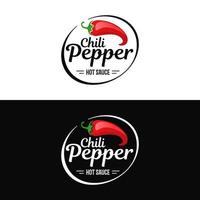 chili peper logo sjabloon. hete chili peper ontwerp op witte achtergrond. vectorillustratie. vector