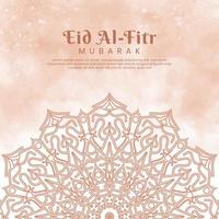 eid al-fitr met mandala en aquarel achtergrond. abstracte illustratie vector