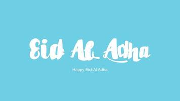 eid al-adha handgeschreven letters. mooi tekstontwerp voor voor grafische poster, wenskaart etc.begroeting vectorillustratie vector