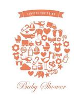 baby douche pictogramserie vector