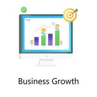 bewerkbare platte gradiëntvector van bedrijfsgroei vector