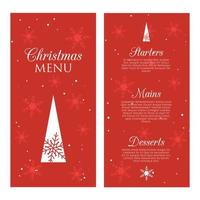 Decoratief Kerstmenu-ontwerp vector