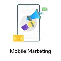 mobiel marketingconcept, platte gradiëntvector vector