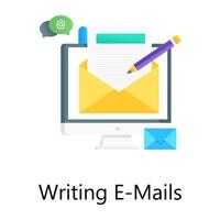 controleren en schrijven van e-mail vector