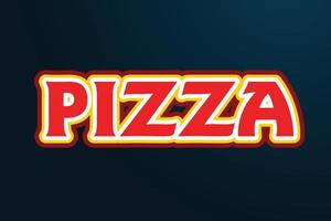pizza belettering typografie vector