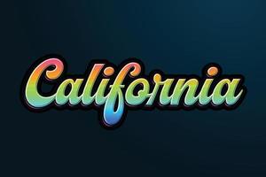 Californië belettering typografie vector