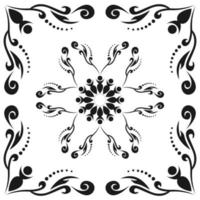 ornament vector, zwart en wit vector