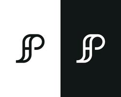 moderne abstracte eerste letter hp logo. pro vector