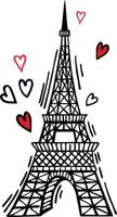 Eiffeltoren schets vector