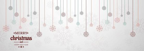 Horizontale banner met kerstkaart vector achtergrond