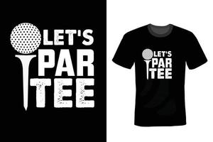 golf t-shirt ontwerp, typografie, vintage vector
