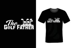 golf t-shirt ontwerp, typografie, vintage vector