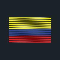 Colombia vlag borstel. nationale vlag vector