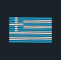 griekse vlag borstel. nationale vlag vector