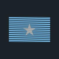 Somalië vlag borstel. nationale vlag vector