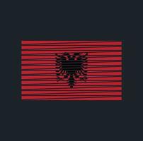 Albanese vlagborstel. nationale vlag vector