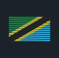Tanzania vlag borstel. nationale vlag vector