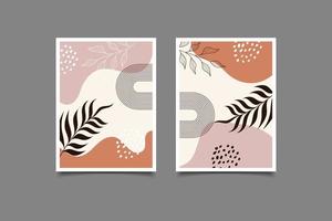 hand tekenen moderne abstracte vormen cover collectie vector