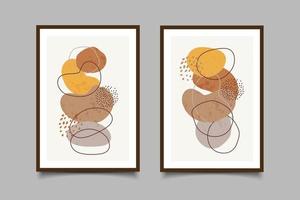 abstracte esthetische eigentijdse moderne vormen in vintage stijl voor wanddecoratie vector