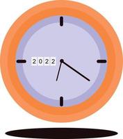 vectorillustratie van klokpictogram met oranje kleur vector