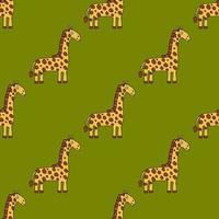 doodleacartoon doodle lineaire giraffe naadloze patroon. safari dierlijke achtergrond. kinderlijke stijl. vector