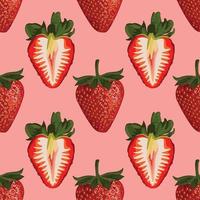 schattig vers fruit naadloos patroonontwerp als achtergrond vector