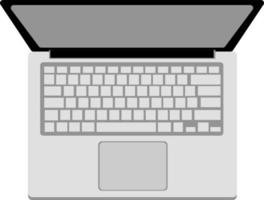 office, desktop.laptop lay-out op een afgelegen witte achtergrond. vector