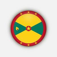 land Grenada. Grenada vlag. vectorillustratie. vector