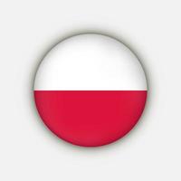 land Polen. vlag van polen. vectorillustratie. vector