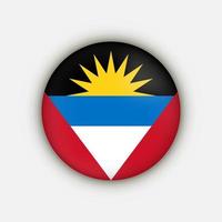 land antigua en barbuda. vlag van antigua en barbuda. vectorillustratie. vector