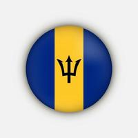 land barbados. vlag van barbados. vectorillustratie. vector