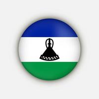 land lesotho. vlag van lesotho. vectorillustratie. vector