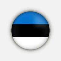 land estland. Estland vlag. vectorillustratie. vector