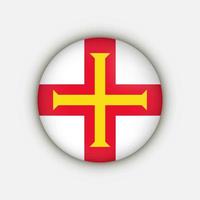 land Guernsey. Guernsey vlag. vectorillustratie. vector