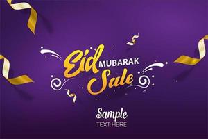Eid Mubarak verkoop sociale media dekking vector sjabloonontwerp