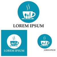 vork en lepel restaurant logo vector sjabloon