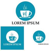 vork en lepel restaurant logo vector sjabloon