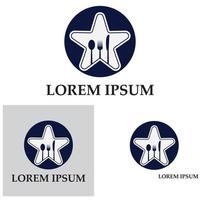 vork en lepel restaurant logo vector sjabloon