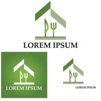 vork en lepel restaurant logo vector sjabloon