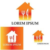 vork en lepel restaurant logo vector sjabloon