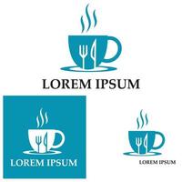 vork en lepel restaurant logo vector sjabloon