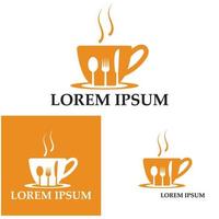 vork en lepel restaurant logo vector sjabloon