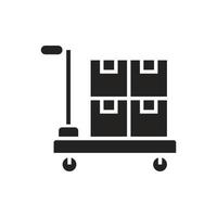 illustratie van pictogrammen in warehousing, inventaris, wegen, logistiek. vector