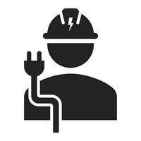 werk karakter solide pictogram illustratie. kantoorpersoneel, leraren, rechters, politie, kunstenaars, werknemers. vector