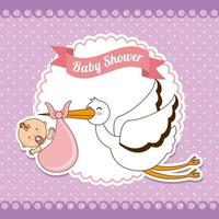 Baby douche groet ontwerp vector