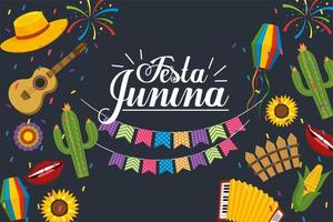 feest banner voor festa junina viering vector