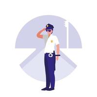 politie man avatar karakter vector